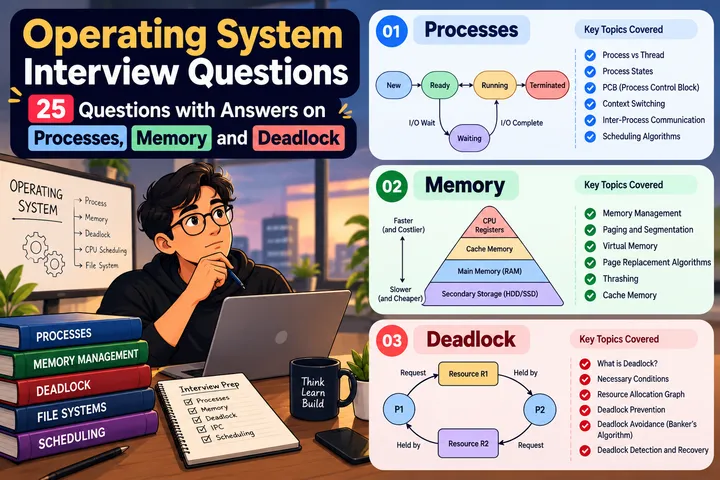 Operating System Interview Questions: 25 Questions with Answers on Processes, Memory and Deadlock