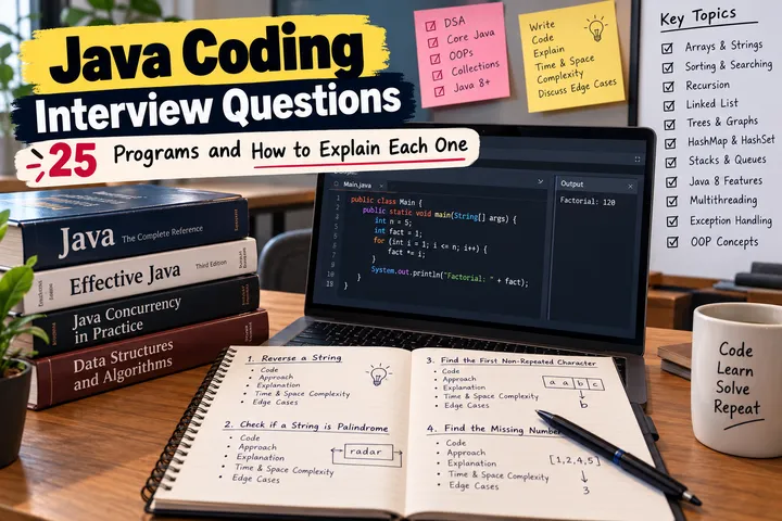 Java Coding Interview Questions: 25 Programs and How to Explain Each One